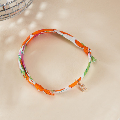 Bracciale Liberty con Mini Charm Alfabeto Cristallo merci maman