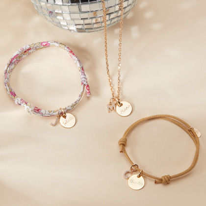 Bracciale personalizzato Liberty Mini Alfabeto Cristallo