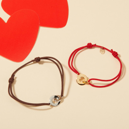 Jewellery For Couples Mini Intertwined Bracelet gold plated merci maman