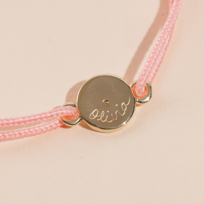 Bracelet personnalisé Mini Cristal plaque or merci maman