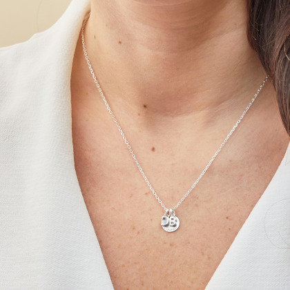 Collier Personnalisé Mini Alphabet argent merci maman