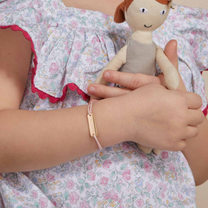 Personalised Mini Beaded Identity Bracelet Merci Maman