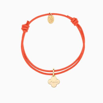 Bracelet personnalisé Mini Croix Romane Plaqué Or Merci Maman