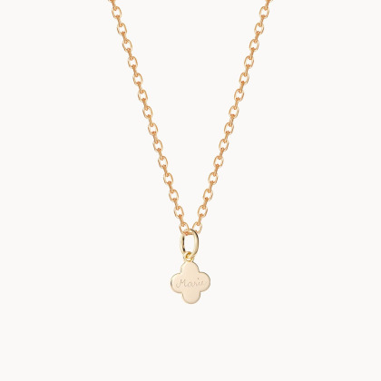 Collier personnalisé Prénom Mini Croix Romane Plaqué Or Merci Maman