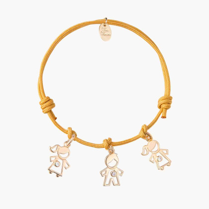 Mini Crystal Family Bracelet gold plated merci maman