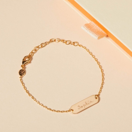 Personalised Mini Identity Chain Bracelet Merci Maman