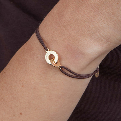 Jewellery For Couples Mini Intertwined Bracelet gold plated merci maman