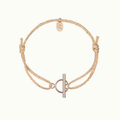 Glitzerndes T-Bar Armband vergoldet merci maman