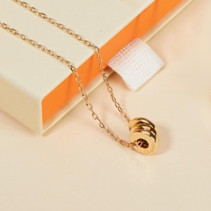 Personalised Mini Unity Name Necklace Gold Plated Merci Maman