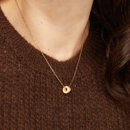 Personalised Mini Unity Necklace Gold Plated Merci Maman