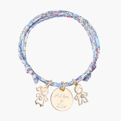 Personalised Crystal Mummy Liberty Bracelet gold plated merci maman