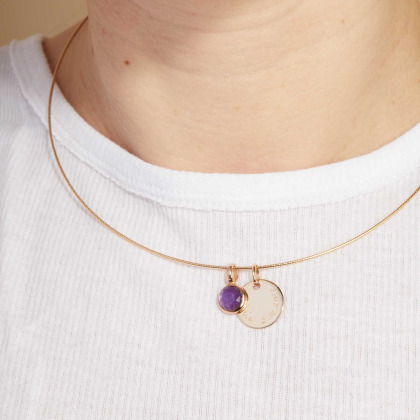 Collier Chaîne Oméga plaqué or merci maman