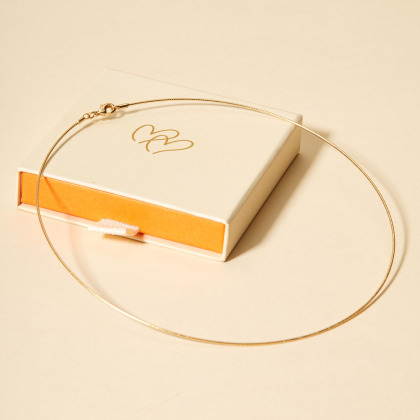 Collier Personnalisé Chaîne Omega plaqué or merci maman