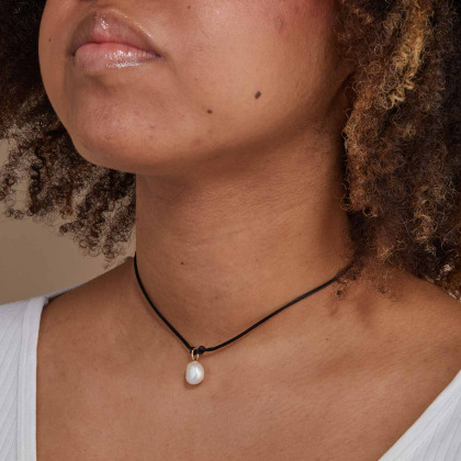 Collier Grand Disque Plat personnalisé Satin Merci Maman