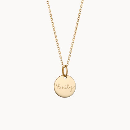 Collar personalizado con nombre en oro de 9 kilates merci maman