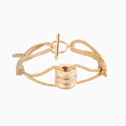 Personalised Sparkling Unity Bracelet gold plated merci maman