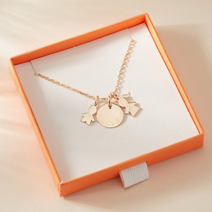 personalised mommy necklace gold plated merci maman