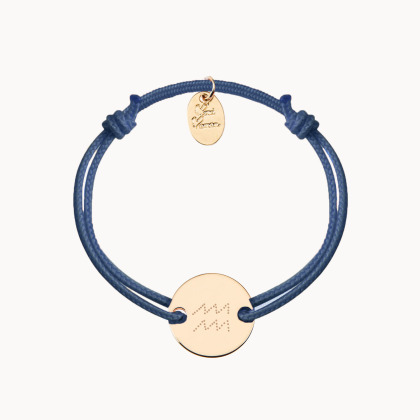 Personalised Zodiac Bracelet gold plated merci maman