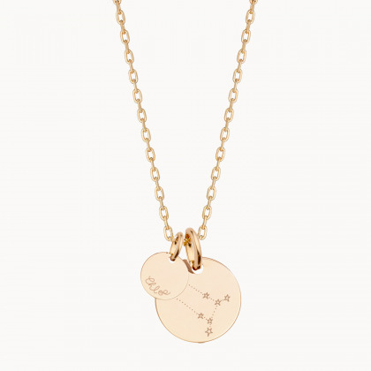 Personalised Constellation Necklace gold plated merci maman