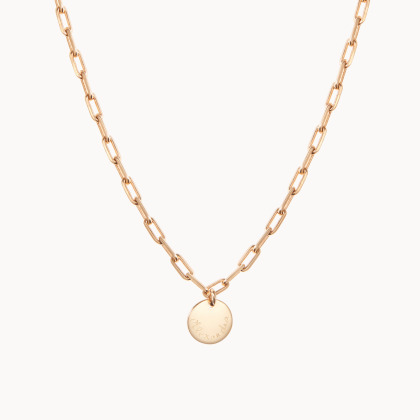 Collier Chaîne Fine Love Links Personnalisé plaqué or merci maman