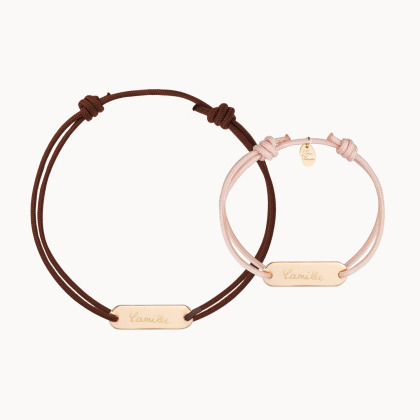 Set di braccialetti identity personalizzati padre e bambino/a merci maman