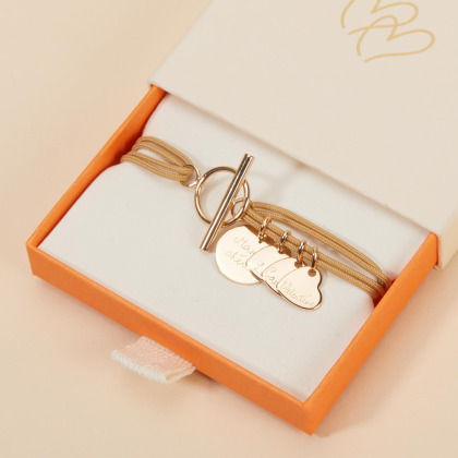Personalisiertes Großmutter Armband vergoldet merci maman 