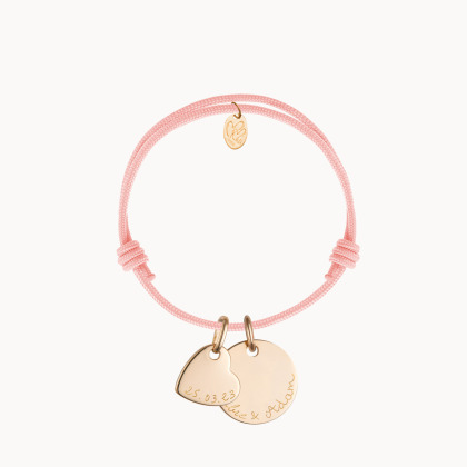 Personalised Love Bracelet gold plated merci maman