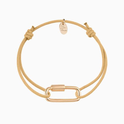 Personalisiertes Lucky Charm Armbändchen vergoldet merci maman