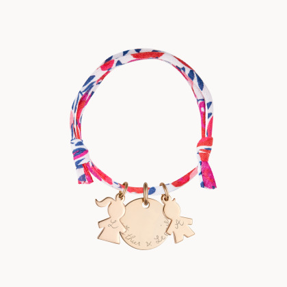 Personalisiertes Mama Liberty Armband vergoldet merci maman