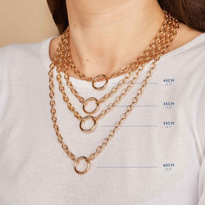 Personalised Round Lucky Charm Unity Necklace gold plated merci maman