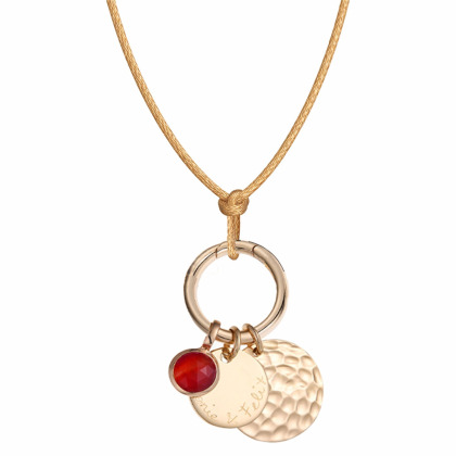 Collar personalizado con cordón Amuleto de la Suerte merci maman