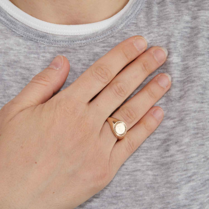 Chevalière Ovale personnalisée Merci Maman