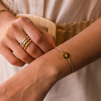 Pulsera personalizada con charm Cristal merci maman