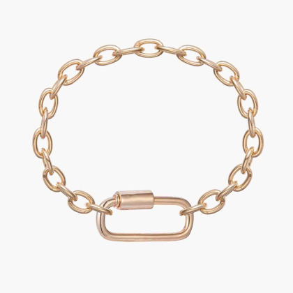 Personalised Lucky Charm Birthstone Bracelet vergoldet merci maman