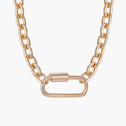 Collar personalizado con nombre Amuleto de la Suerte baño de oro merci maman
