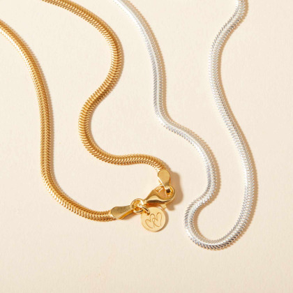 Catena a serpente placcato in oro merci maman