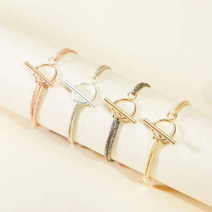 Glitzerndes T-Bar Armband vergoldet merci maman