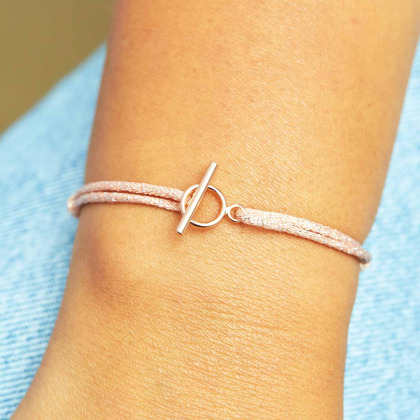 Glitzerndes T-Bar Armband vergoldet merci maman