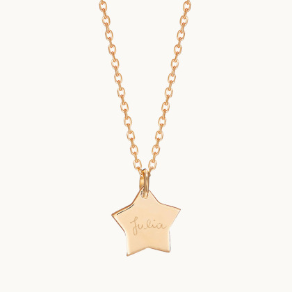 Le Collier Étoile personnalisé plaqué or merci maman