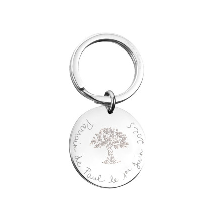 Portachiavi personalizzato con simbolo in acciaio