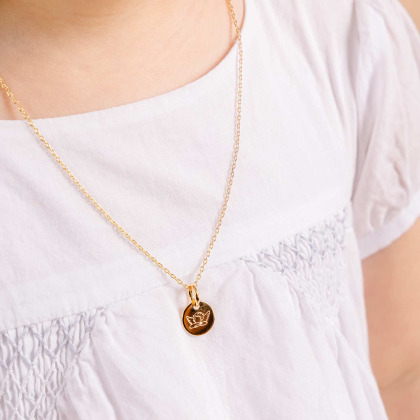 Personalisierte Halskette mit Symbol vergoldet merci maman