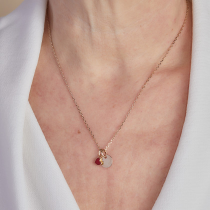 Collier Personnalisé Saint-Valentin plaqué or merci maman