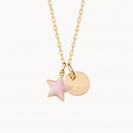 Collier TARATATA étoiles émail Et Strass - Occasion, Longue Chaîne, Multicolore