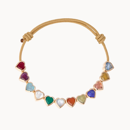 Acquista una perla con pietra di nascita a cuore placcato in oro merci maman