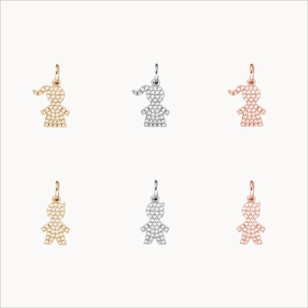 Achetez un Charm Mini Garçon ou Fille Pavé Cristal