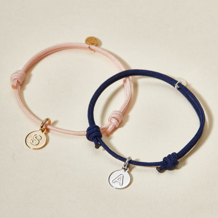 Children's Personalised Letter Pendant Bracelet gold plated merci maman