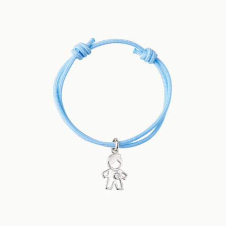 Bracelet personnalisé Mini Garçon Cristal pour enfant argent merci maman