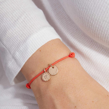 Bracelet Personnalisé Porte-Bonheur plaqué or merci maman