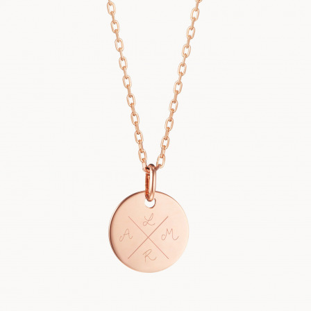 Personalised Compass Necklace-18K Rose Gold Plated