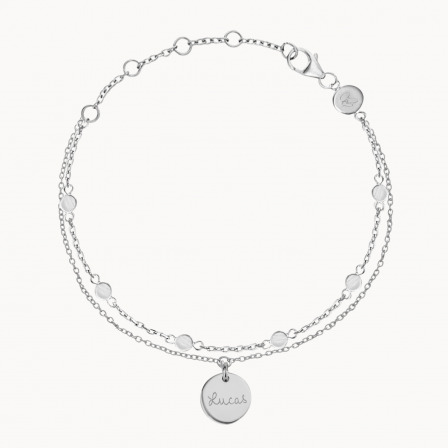 Personalised Double Chain Bracelet-925 Sterling Silver